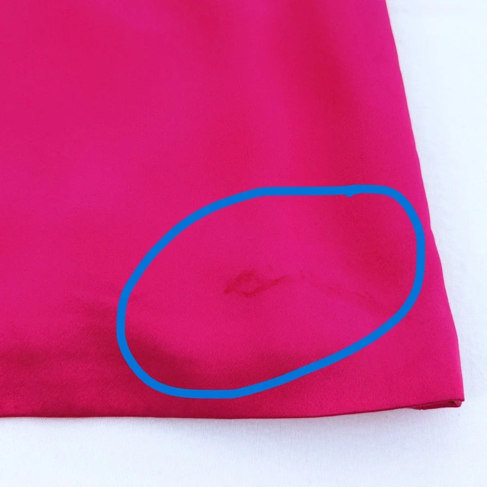 HANEY Lilly 100% Silk Mini Dress Hot Pink Draped Ruffle V-Neck Cocktail Size 0